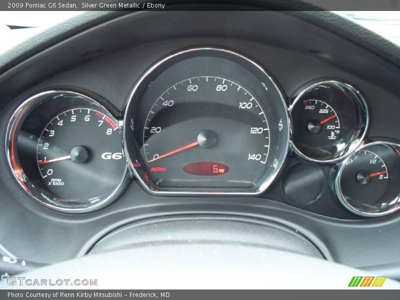 Silver Green Metallic / Ebony 2009 Pontiac G6 Sedan