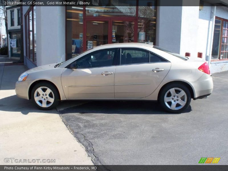 Gold Mist Metallic / Ebony 2009 Pontiac G6 Sedan