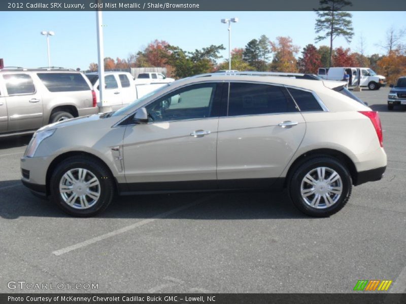 Gold Mist Metallic / Shale/Brownstone 2012 Cadillac SRX Luxury