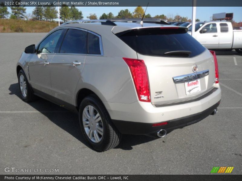 Gold Mist Metallic / Shale/Brownstone 2012 Cadillac SRX Luxury