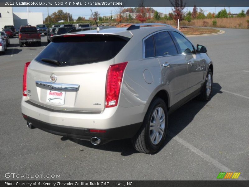 Gold Mist Metallic / Shale/Brownstone 2012 Cadillac SRX Luxury