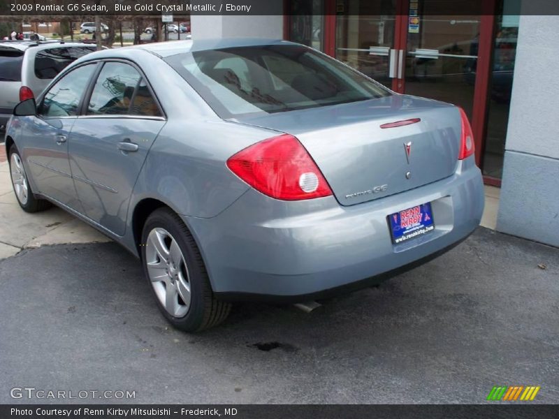 Blue Gold Crystal Metallic / Ebony 2009 Pontiac G6 Sedan