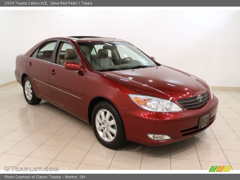 Salsa Red Pearl / Taupe 2004 Toyota Camry XLE