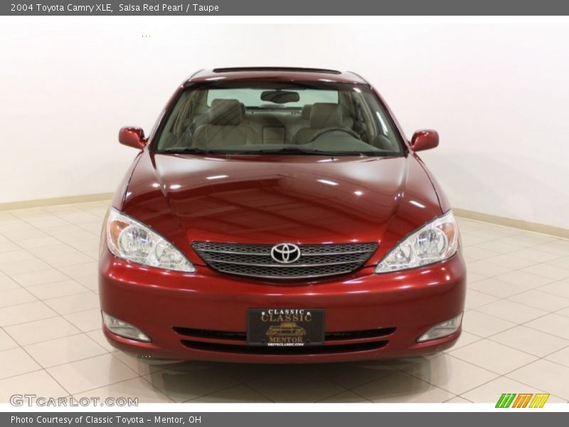 Salsa Red Pearl / Taupe 2004 Toyota Camry XLE