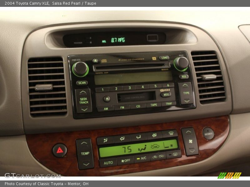 Salsa Red Pearl / Taupe 2004 Toyota Camry XLE