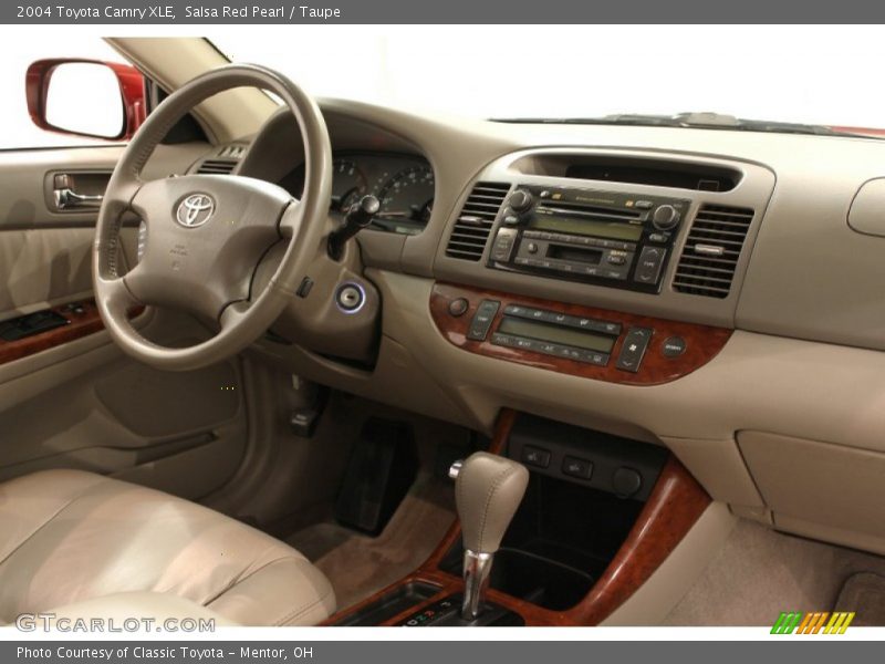 Salsa Red Pearl / Taupe 2004 Toyota Camry XLE