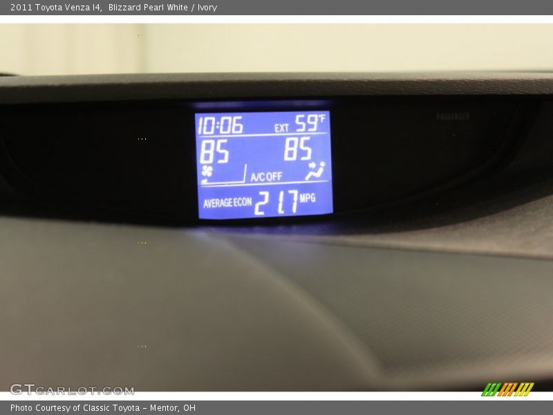 Blizzard Pearl White / Ivory 2011 Toyota Venza I4