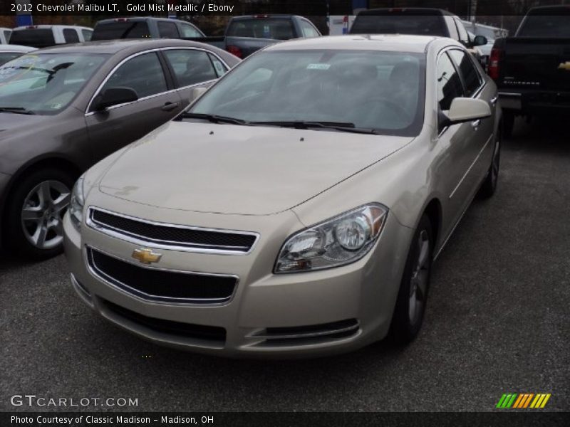 Gold Mist Metallic / Ebony 2012 Chevrolet Malibu LT