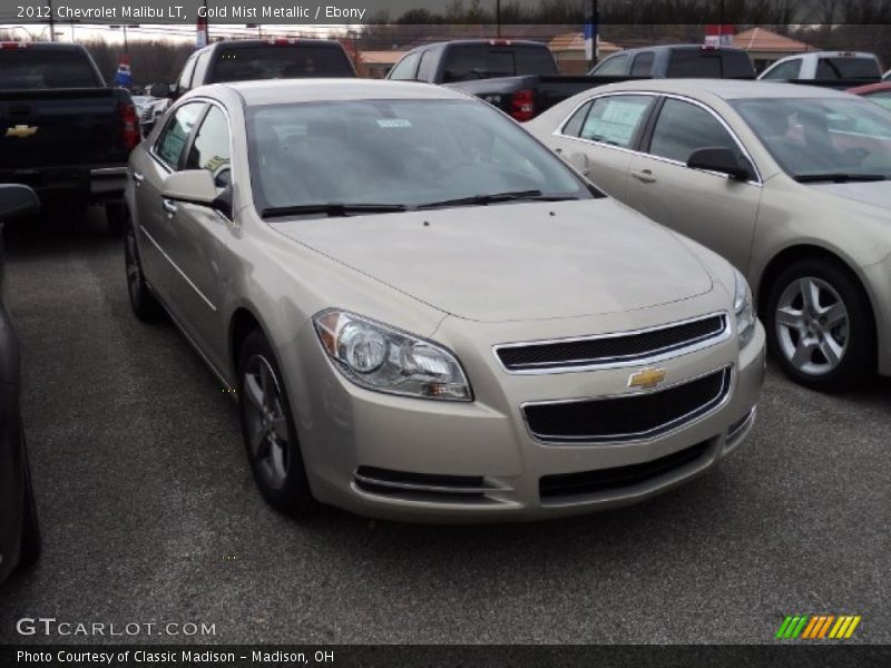 Gold Mist Metallic / Ebony 2012 Chevrolet Malibu LT
