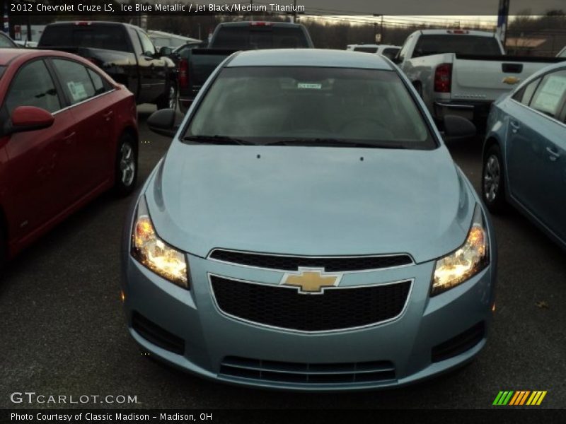 Ice Blue Metallic / Jet Black/Medium Titanium 2012 Chevrolet Cruze LS