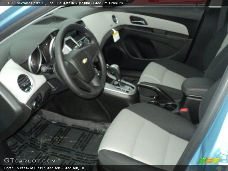Ice Blue Metallic / Jet Black/Medium Titanium 2012 Chevrolet Cruze LS