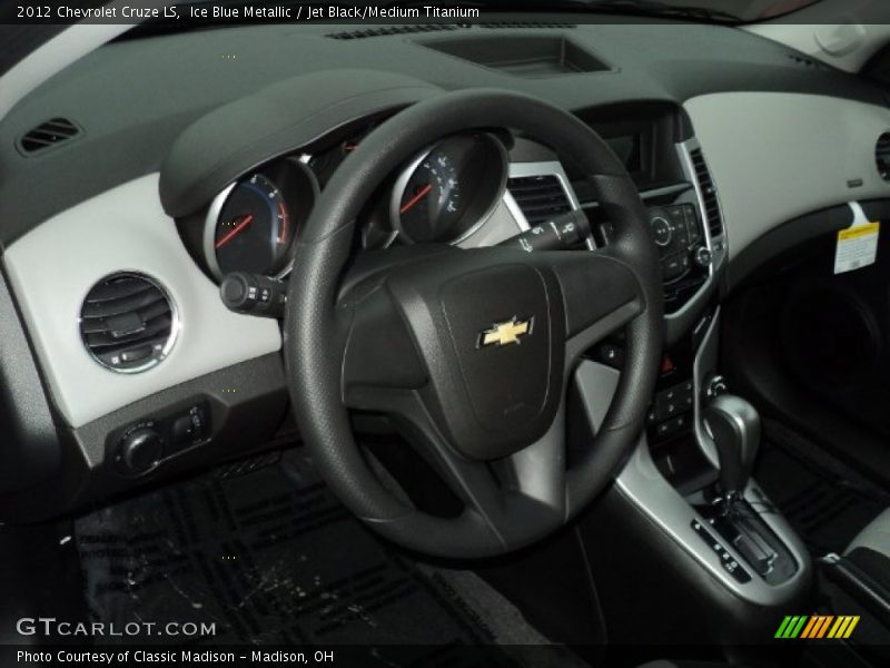Ice Blue Metallic / Jet Black/Medium Titanium 2012 Chevrolet Cruze LS