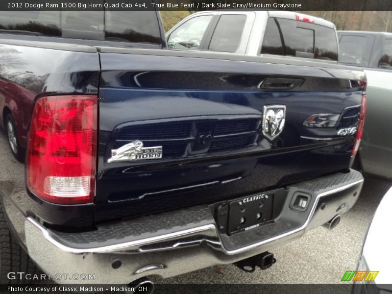 True Blue Pearl / Dark Slate Gray/Medium Graystone 2012 Dodge Ram 1500 Big Horn Quad Cab 4x4