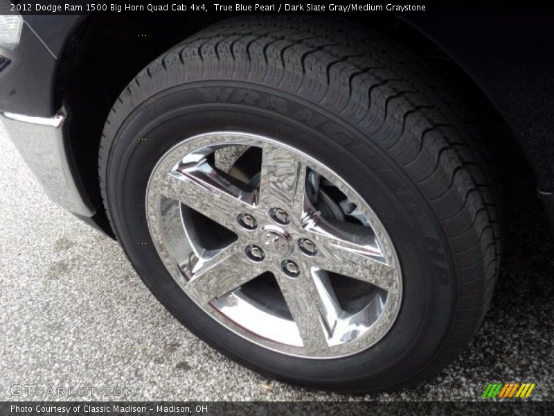 True Blue Pearl / Dark Slate Gray/Medium Graystone 2012 Dodge Ram 1500 Big Horn Quad Cab 4x4