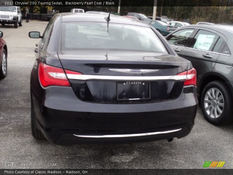 Blackberry Pearl Coat / Black 2012 Chrysler 200 Touring Sedan