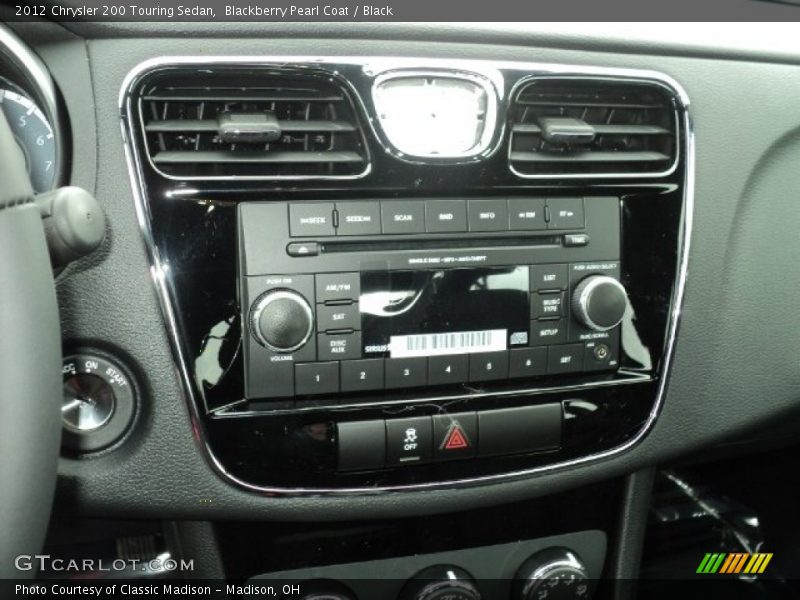Blackberry Pearl Coat / Black 2012 Chrysler 200 Touring Sedan