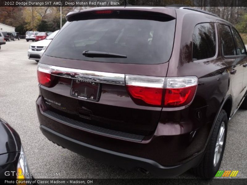 Deep Molten Red Pearl / Black 2012 Dodge Durango SXT AWD