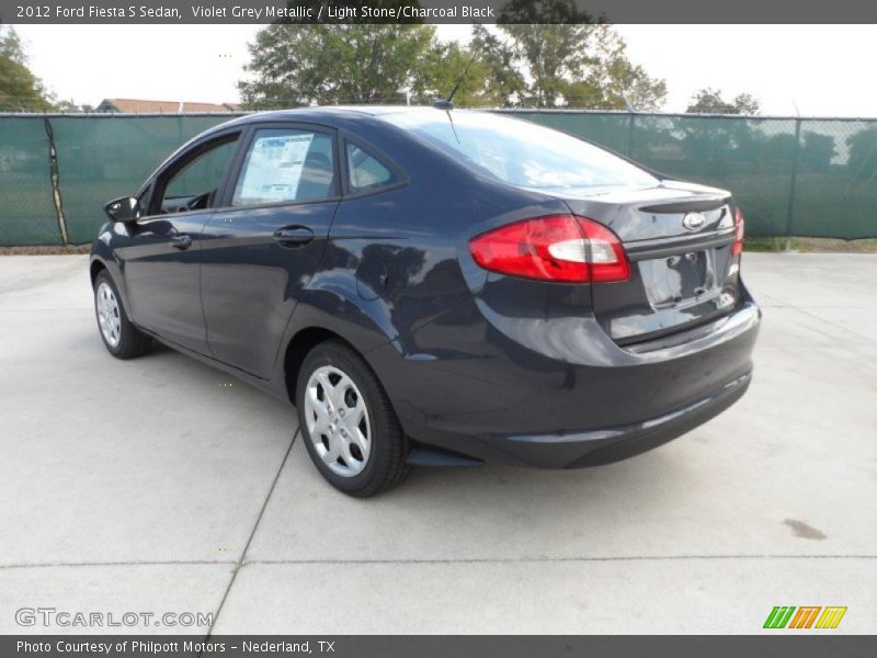 Violet Grey Metallic / Light Stone/Charcoal Black 2012 Ford Fiesta S Sedan
