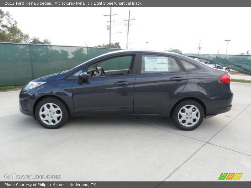 Violet Grey Metallic / Light Stone/Charcoal Black 2012 Ford Fiesta S Sedan
