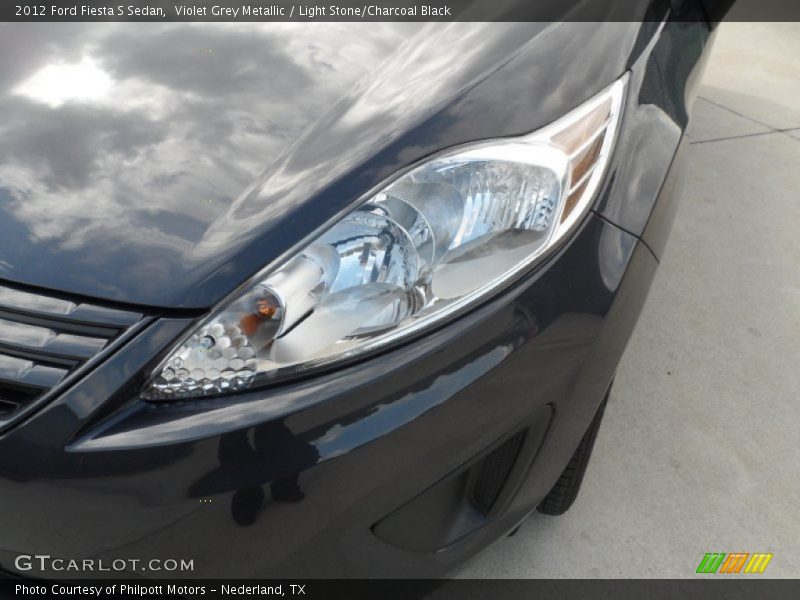 Violet Grey Metallic / Light Stone/Charcoal Black 2012 Ford Fiesta S Sedan