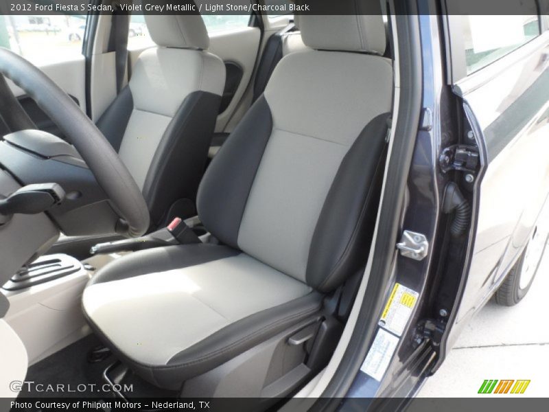 Drivers seat in Light Stone/Charcoal Black - 2012 Ford Fiesta S Sedan
