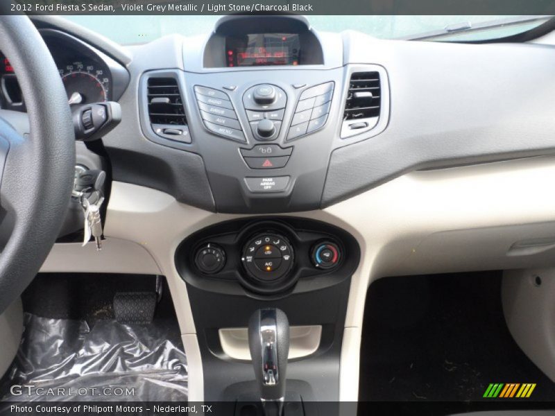 Violet Grey Metallic / Light Stone/Charcoal Black 2012 Ford Fiesta S Sedan