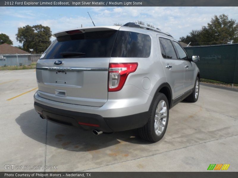 Ingot Silver Metallic / Medium Light Stone 2012 Ford Explorer Limited EcoBoost