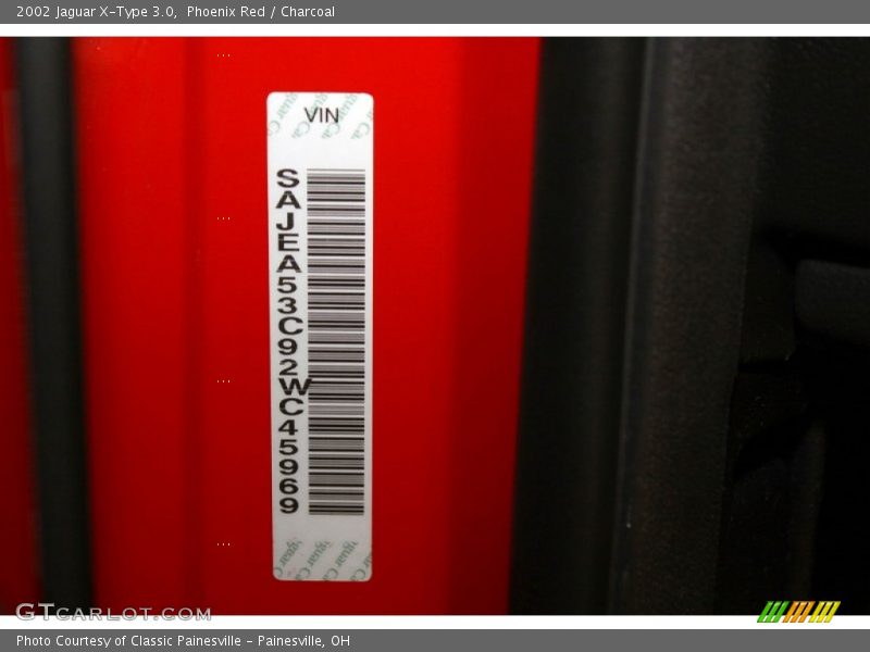 Phoenix Red / Charcoal 2002 Jaguar X-Type 3.0