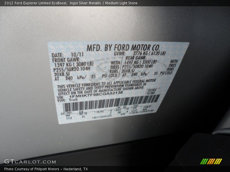 UX - 2012 Ford Explorer Limited EcoBoost