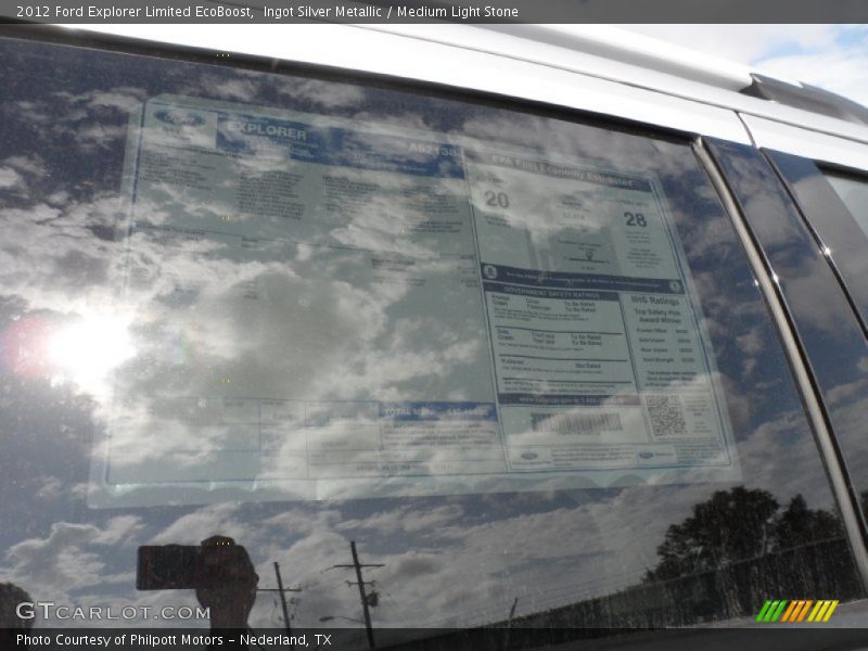 Ingot Silver Metallic / Medium Light Stone 2012 Ford Explorer Limited EcoBoost