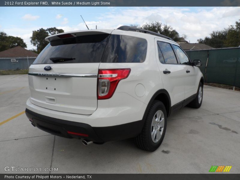 White Suede / Medium Light Stone 2012 Ford Explorer FWD
