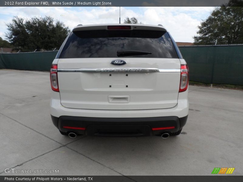 White Suede / Medium Light Stone 2012 Ford Explorer FWD