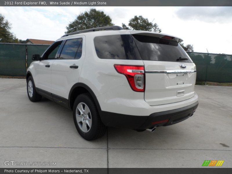 White Suede / Medium Light Stone 2012 Ford Explorer FWD