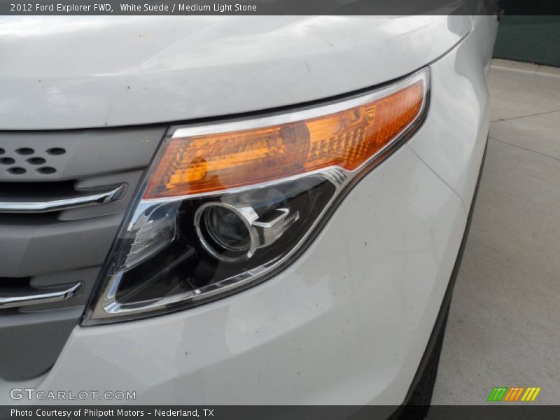 White Suede / Medium Light Stone 2012 Ford Explorer FWD