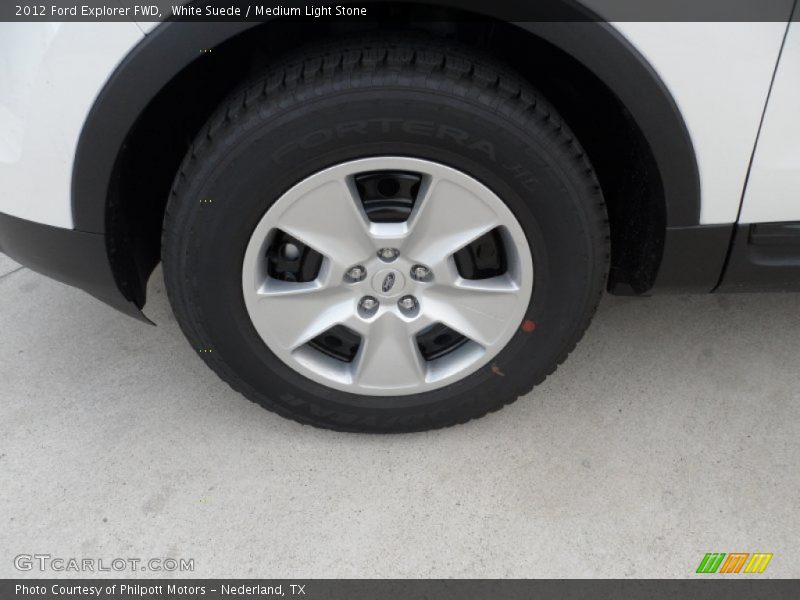 White Suede / Medium Light Stone 2012 Ford Explorer FWD