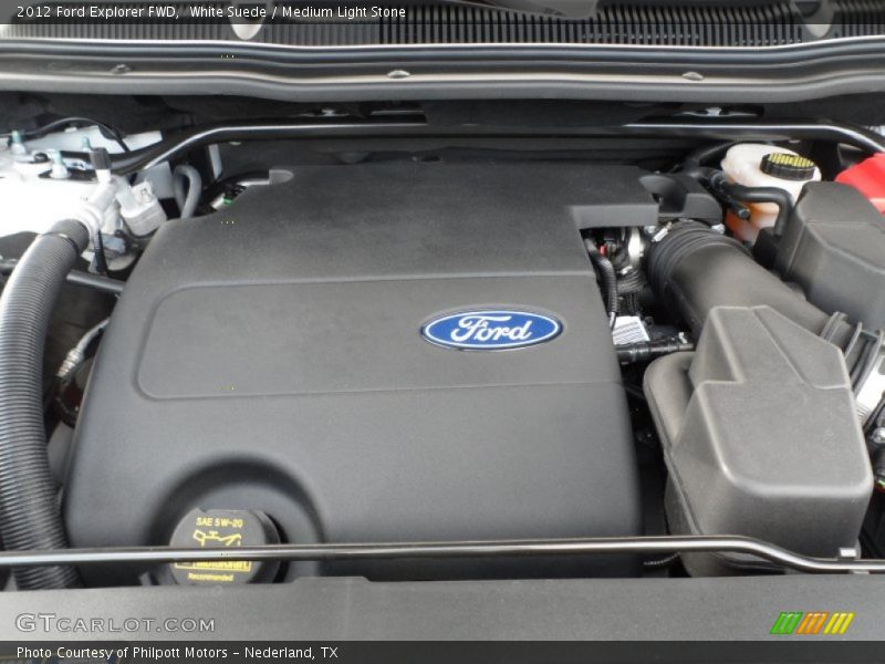 White Suede / Medium Light Stone 2012 Ford Explorer FWD