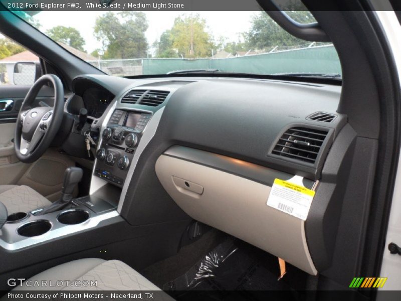 White Suede / Medium Light Stone 2012 Ford Explorer FWD