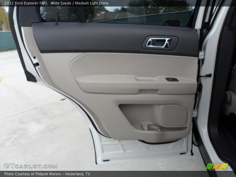 White Suede / Medium Light Stone 2012 Ford Explorer FWD
