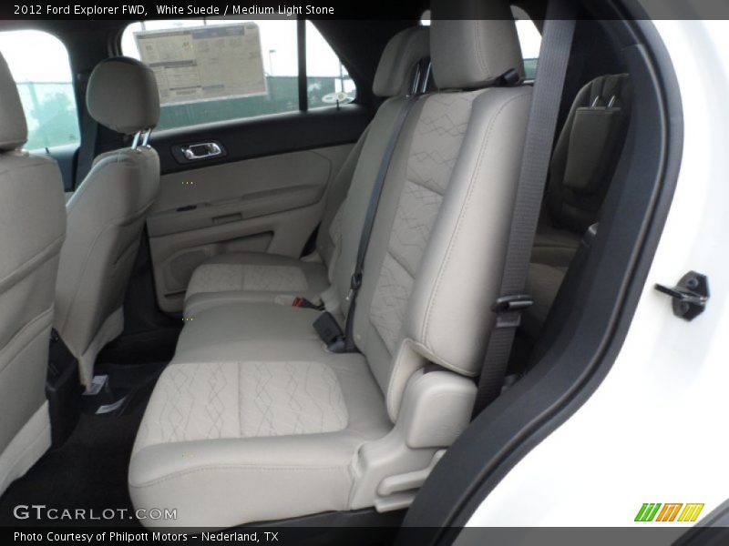 White Suede / Medium Light Stone 2012 Ford Explorer FWD