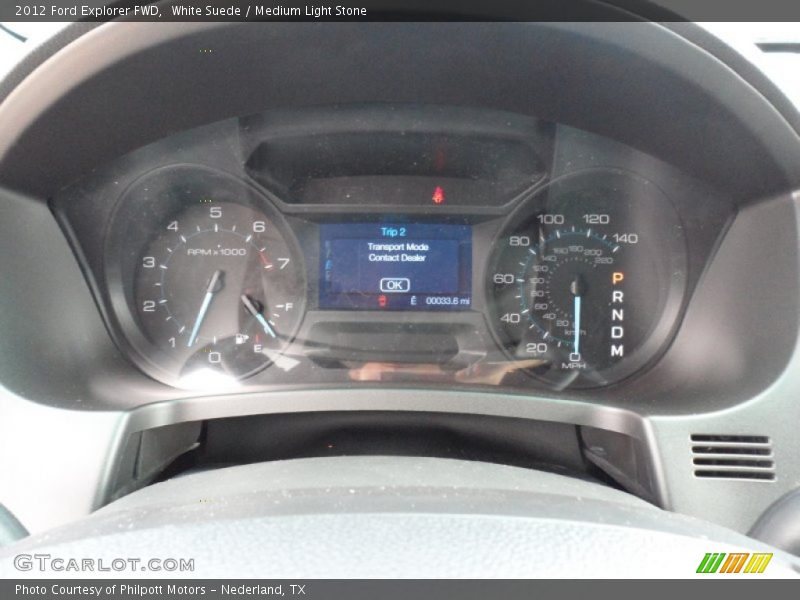 White Suede / Medium Light Stone 2012 Ford Explorer FWD