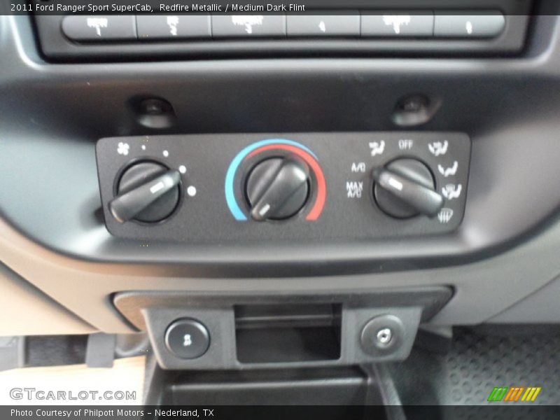 Controls of 2011 Ranger Sport SuperCab