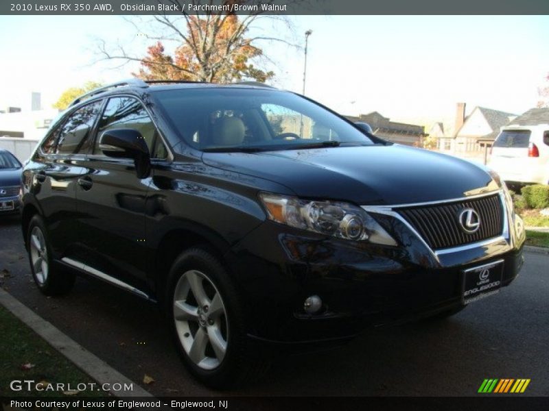 Obsidian Black / Parchment/Brown Walnut 2010 Lexus RX 350 AWD