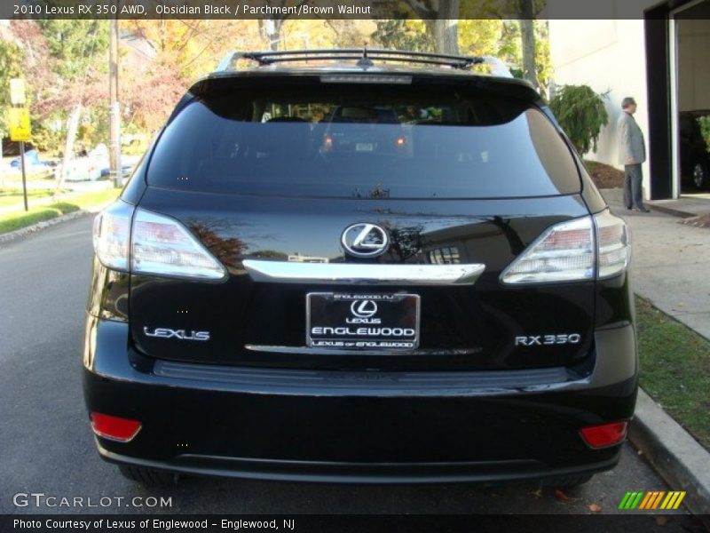 Obsidian Black / Parchment/Brown Walnut 2010 Lexus RX 350 AWD