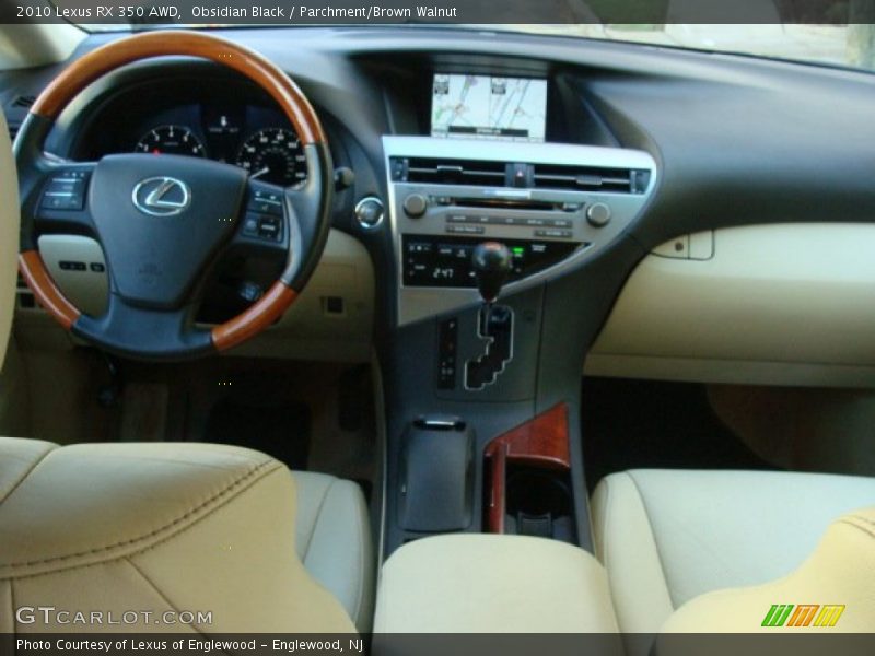 Obsidian Black / Parchment/Brown Walnut 2010 Lexus RX 350 AWD