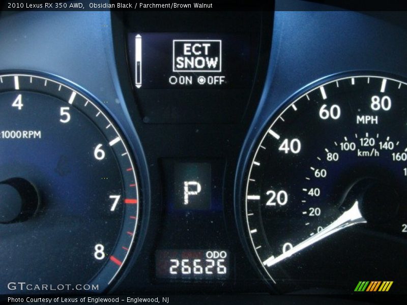Obsidian Black / Parchment/Brown Walnut 2010 Lexus RX 350 AWD