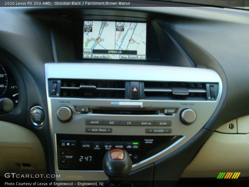Obsidian Black / Parchment/Brown Walnut 2010 Lexus RX 350 AWD