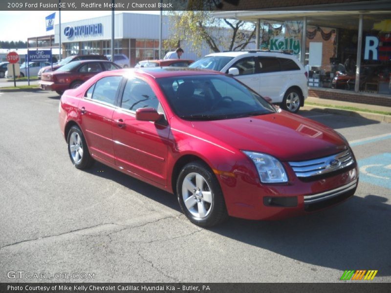 Redfire Metallic / Charcoal Black 2009 Ford Fusion SE V6