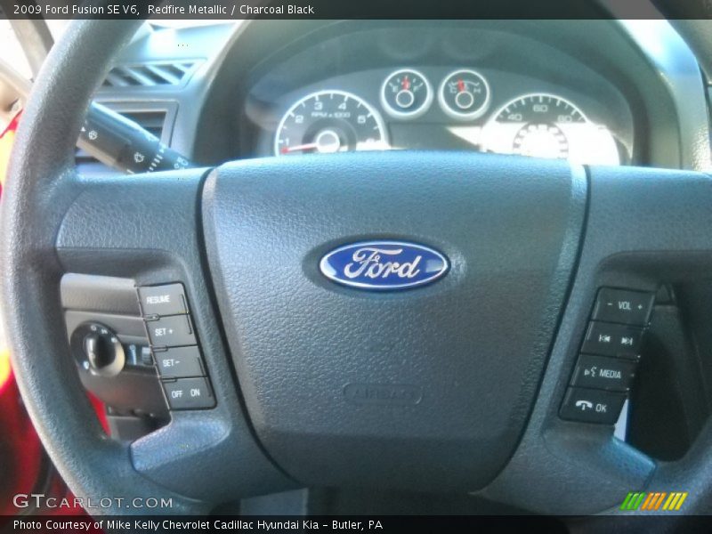 Redfire Metallic / Charcoal Black 2009 Ford Fusion SE V6