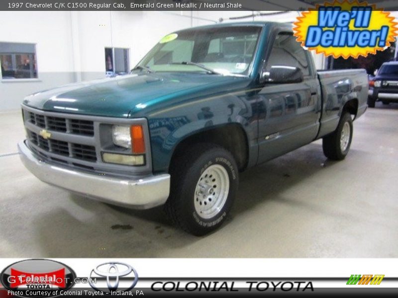 Emerald Green Metallic / Neutral Shale 1997 Chevrolet C/K C1500 Regular Cab