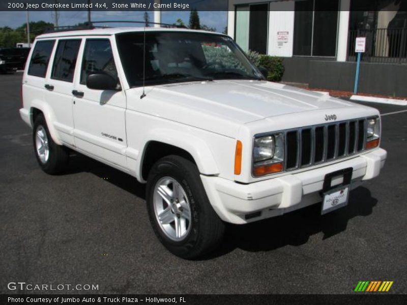 Stone White / Camel Beige 2000 Jeep Cherokee Limited 4x4